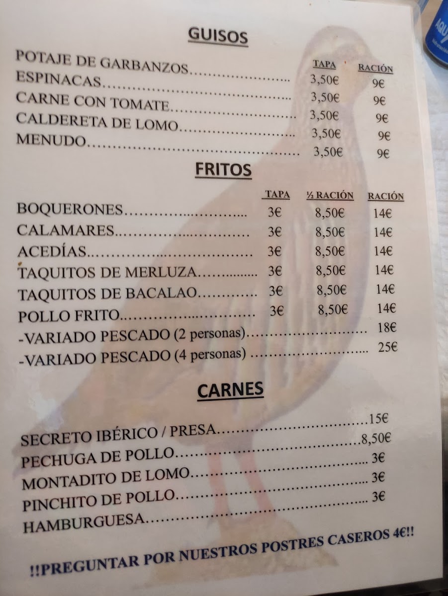 Menu Restaurante La Perdiz-2