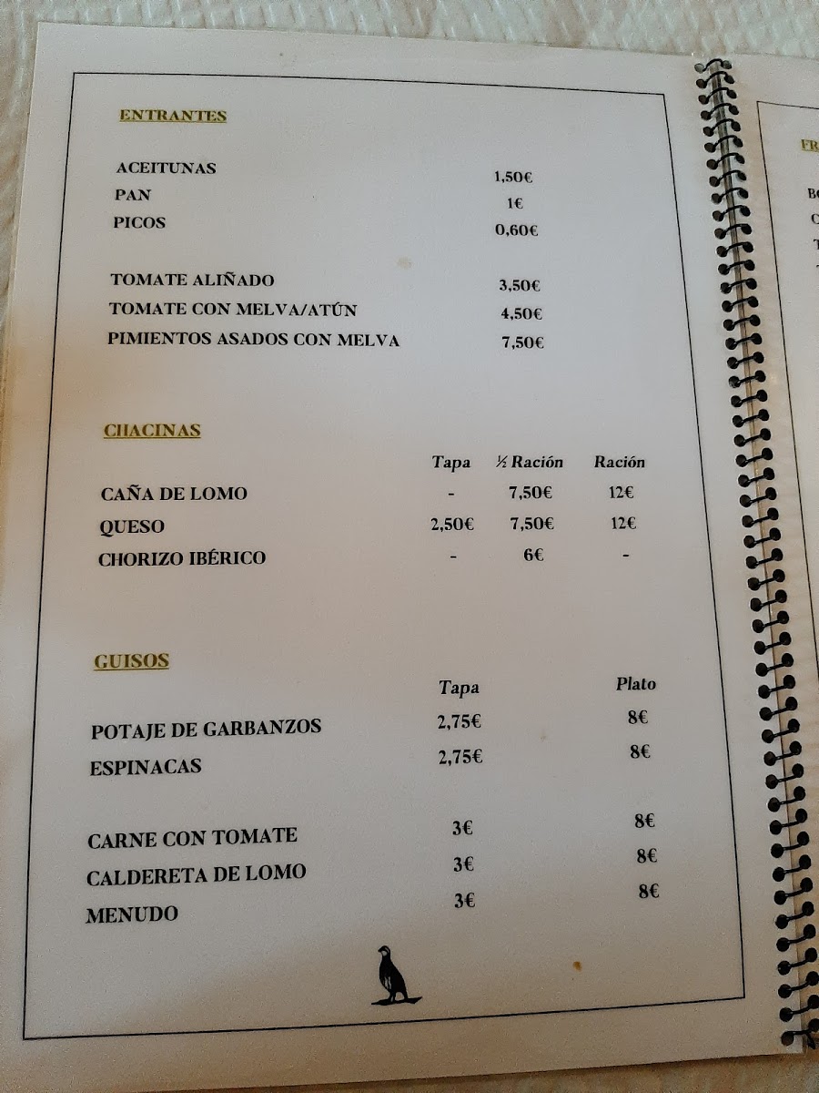 Menu Restaurante La Perdiz-5